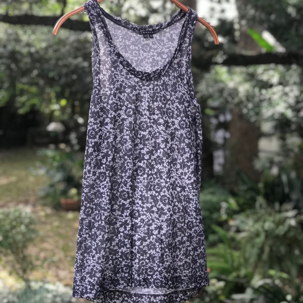 Theory batik-print tunic tank top